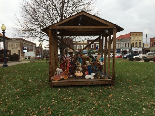 Nativity Scene in the town square in Carlinville, IL  Photo Credit: Helene Swanson
